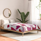 Valentine's Day Watercolor Hearts - pink Comforter Gallery Image 2