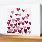 Valentine's Day Watercolor Hearts - pink Wall Mural Gallery Image 2