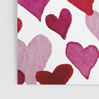 Valentine's Day Watercolor Hearts - pink Poster Gallery Image 3