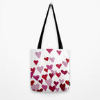 Valentine's Day Watercolor Hearts - pink Tote Bag Gallery Image 2