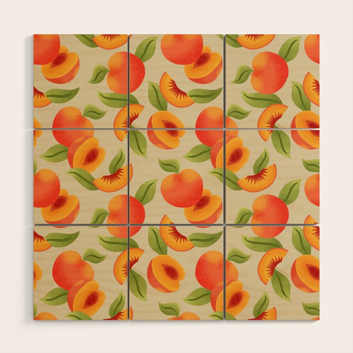 Peach Pattern - Amalfi Coast Cocktails Wood Wall Art Gallery Image 1