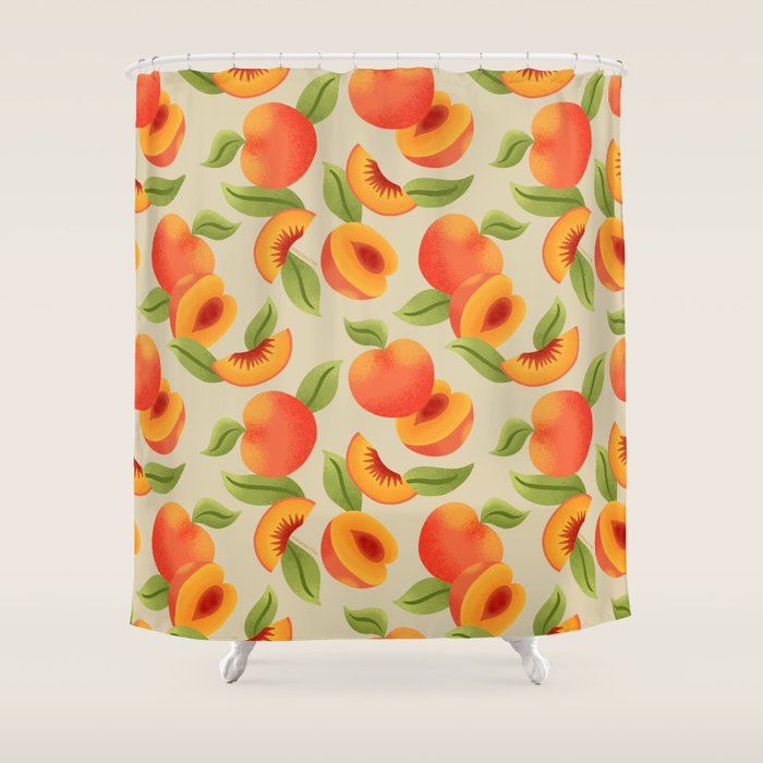 Peach Pattern - Amalfi Coast Cocktails Shower Curtain Gallery Image 1