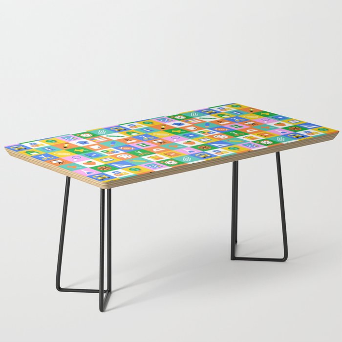 Fun colorful back to school mosaic pattern Coffee Table Gallery Image 1