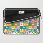 Fun colorful back to school mosaic pattern Laptop Sleeve Gallery Image 2