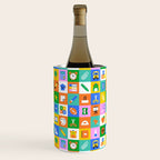 Fun colorful back to school mosaic pattern Wine Chiller Gallery Image 3