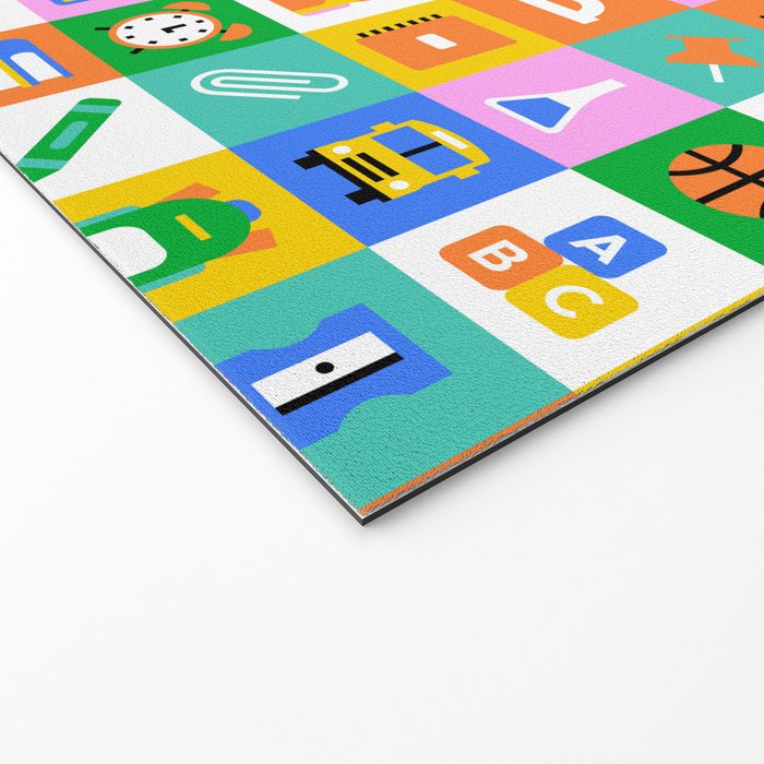 Fun colorful back to school mosaic pattern Welcome Mat Gallery Image 2