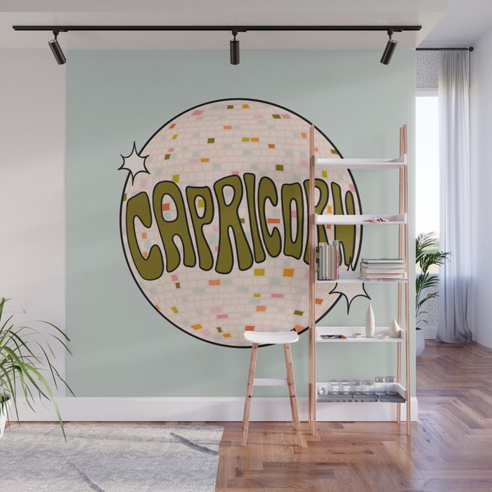 Capricorn Disco Ball Wall Mural Gallery Image 1