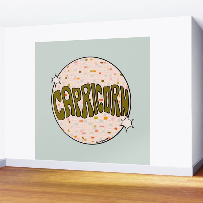 Capricorn Disco Ball Wall Mural Gallery Image 2