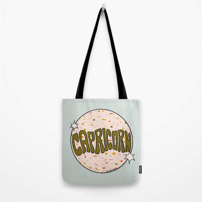 Capricorn Disco Ball Tote Bag Gallery Image 2