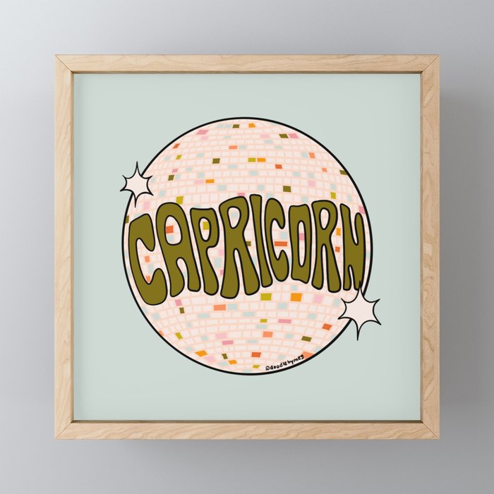 Capricorn Disco Ball Mini Art Print Gallery Image 1