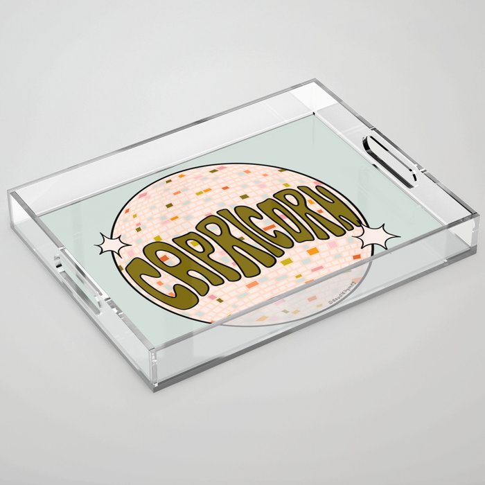 Capricorn Disco Ball Acrylic Tray Gallery Image 1
