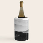 Glimpse - Black and White Mountains Landscape Nature Photography Wine Chiller Gallery Image 2