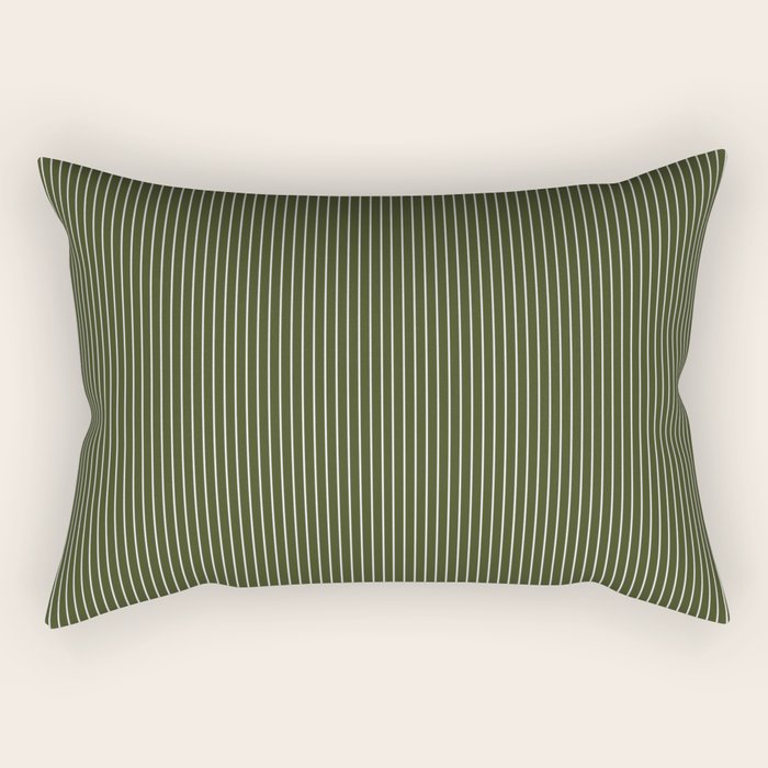 Lines #6 (Olive Green) Rectangular Pillow Gallery Image 2