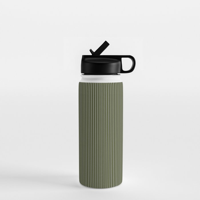 Lines #6 (Olive Green) Water Bottle Gallery Image 1