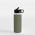 Lines #6 (Olive Green) Water Bottle Gallery Image 1