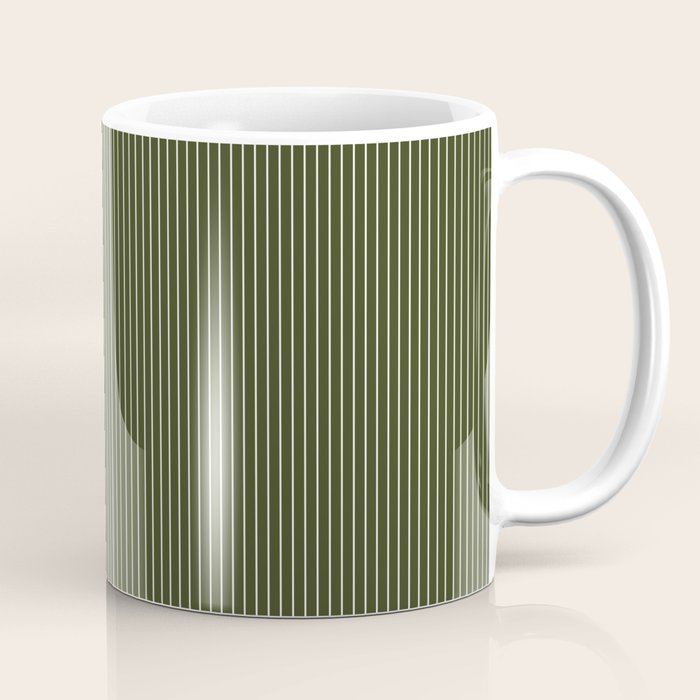 Lines #6 (Olive Green) Coffee Mug Gallery Image 1