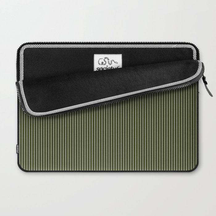Lines #6 (Olive Green) Laptop Sleeve Gallery Image 2