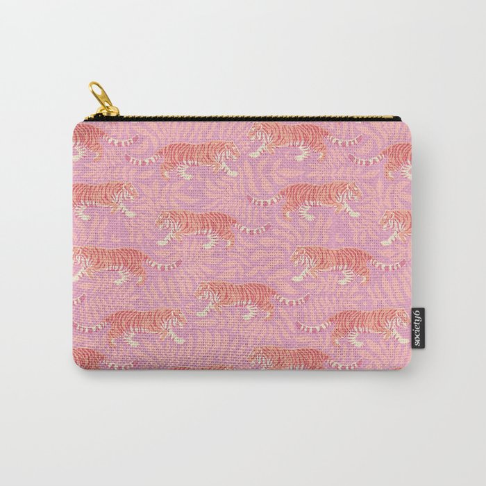 Tigers - pink pastel Carry All Pouch Gallery Image 1