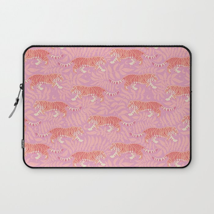 Tigers - pink pastel Laptop Sleeve Gallery Image 1