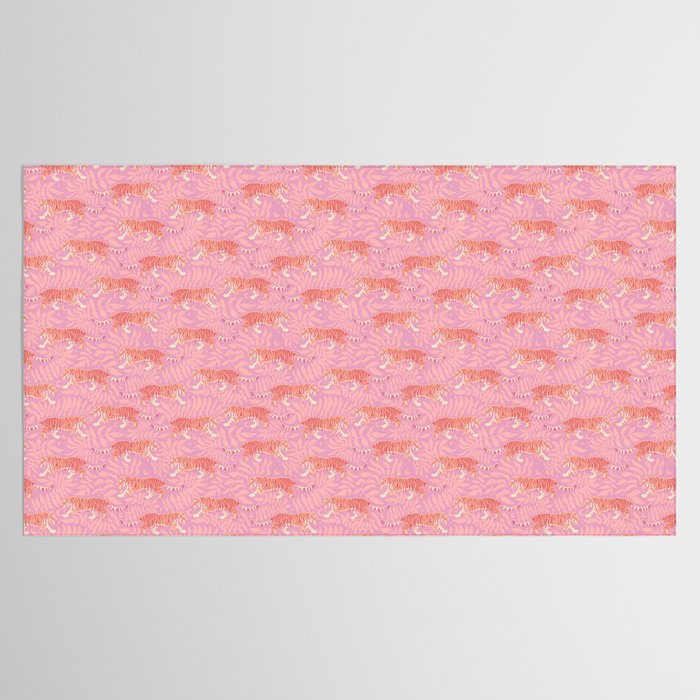Tigers - pink pastel Tablecloth Gallery Image 2