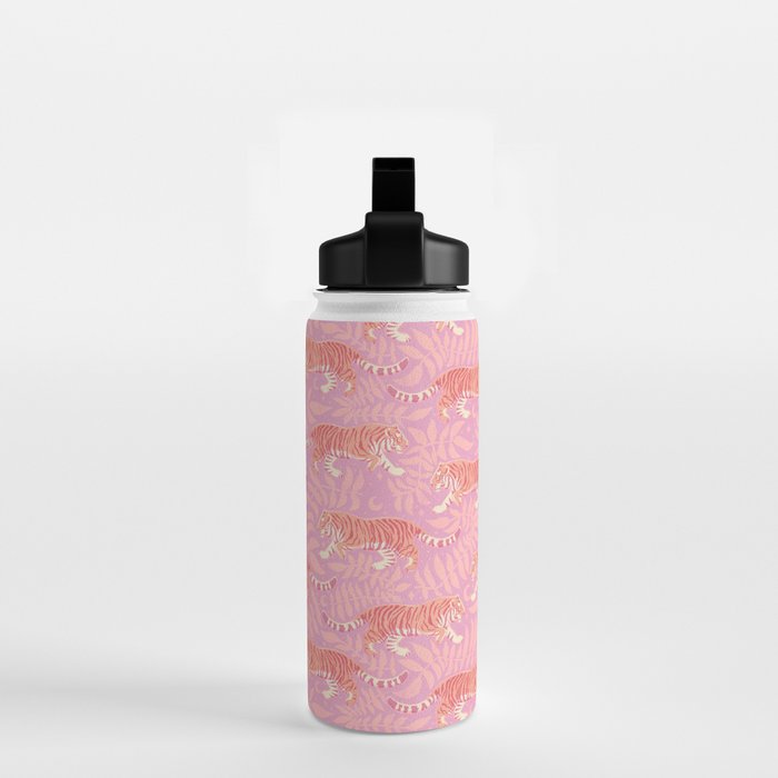 Tigers - pink pastel Water Bottle Gallery Image 2