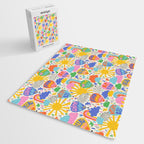 Hot Air Balloons In The Sky - Happy Kids Pattern with Positive Quotes Jigsaw Puzzle Gallery Image 2