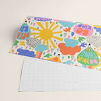 Hot Air Balloons In The Sky - Happy Kids Pattern with Positive Quotes Wrapping Paper Gallery Image 2