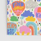 Hot Air Balloons In The Sky - Happy Kids Pattern with Positive Quotes Poster Gallery Image 3