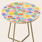 Hot Air Balloons In The Sky - Happy Kids Pattern with Positive Quotes Side Table Gallery Image 2