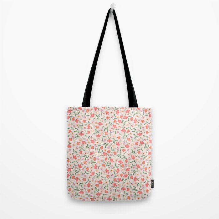 A breath of fresh air - A seamless floral pattern in pinks and reds Tote Bag Gallery Image 2