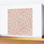 A breath of fresh air - A seamless floral pattern in pinks and reds Wall Mural Gallery Image 2
