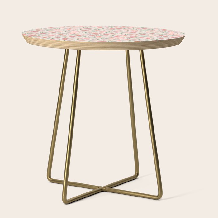 A breath of fresh air - A seamless floral pattern in pinks and reds Side Table Gallery Image 1