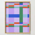 Color Block Check - bold Serving Tray Gallery Image 1