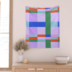 Color Block Check - bold Wall Tapestry Gallery Image 2