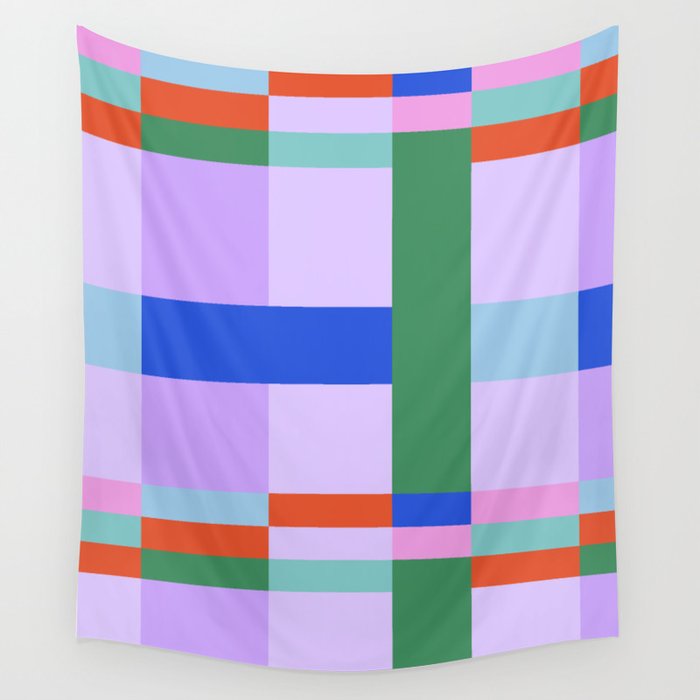 Color Block Check - bold Wall Tapestry Gallery Image 4