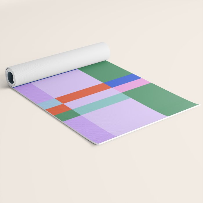 Color Block Check - bold Yoga Mat Gallery Image 2