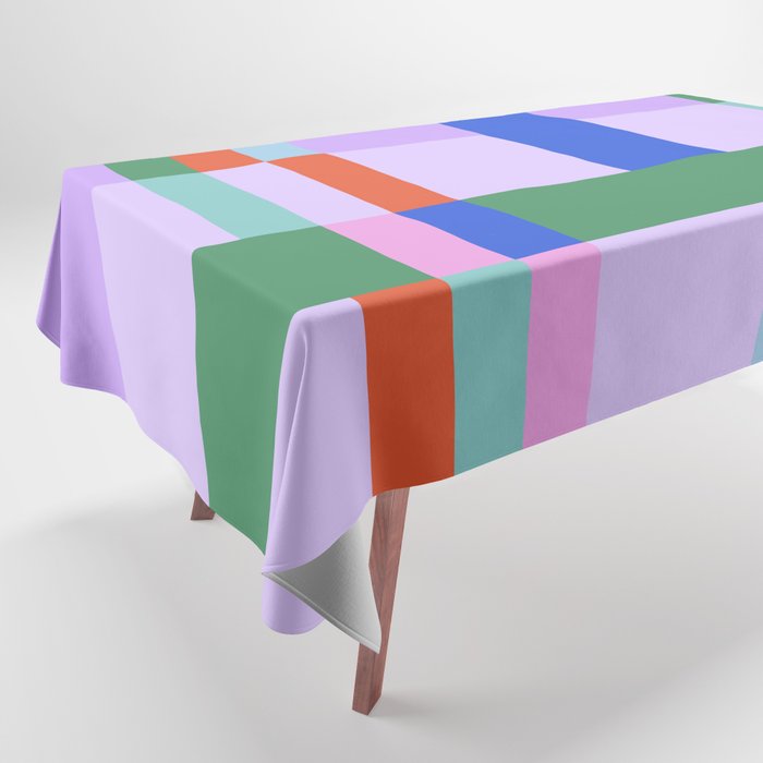 Color Block Check - bold Tablecloth Gallery Image 1
