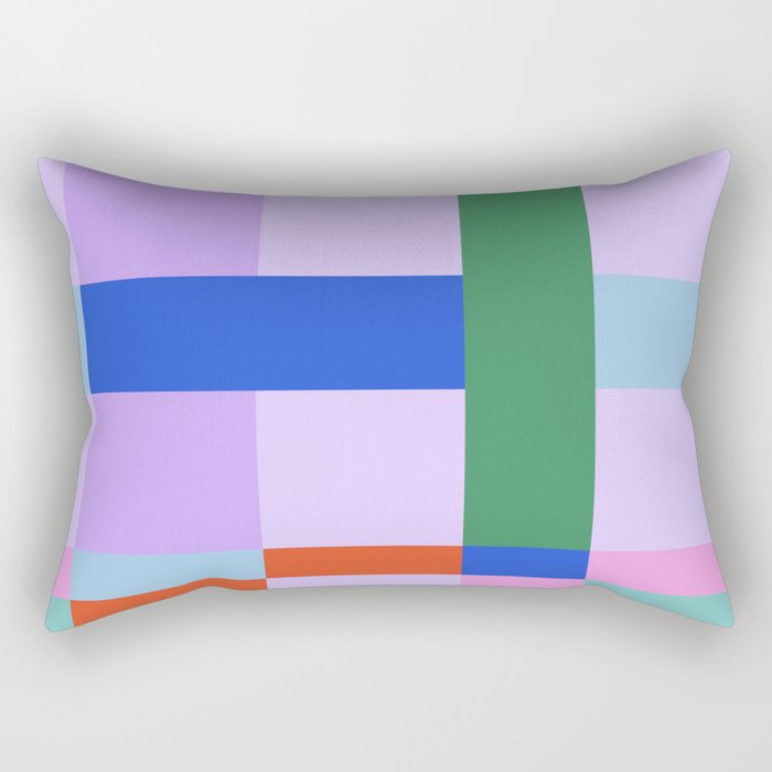 Color Block Check - bold Rectangular Pillow Gallery Image 2