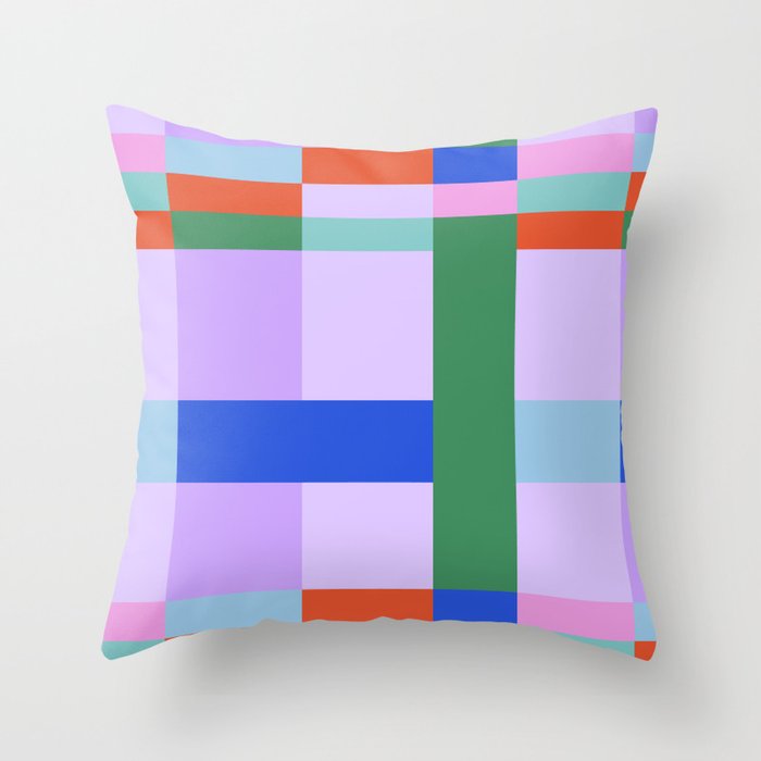 Color Block Check - bold Throw Pillow Gallery Image 6