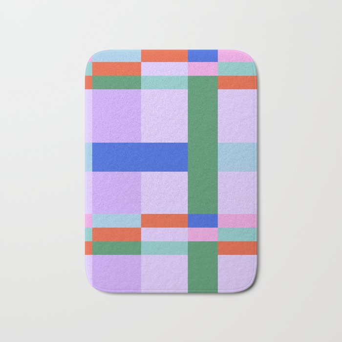 Color Block Check - bold Bath Mat Gallery Image 1