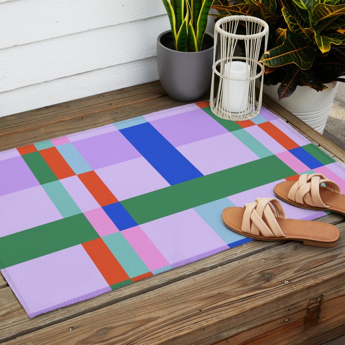 Color Block Check - bold Outdoor Rug Gallery Image 2
