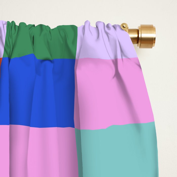 Color Block Check - bold Window Curtain Gallery Image 2