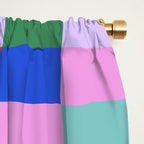 Color Block Check - bold Window Curtain Gallery Image 2