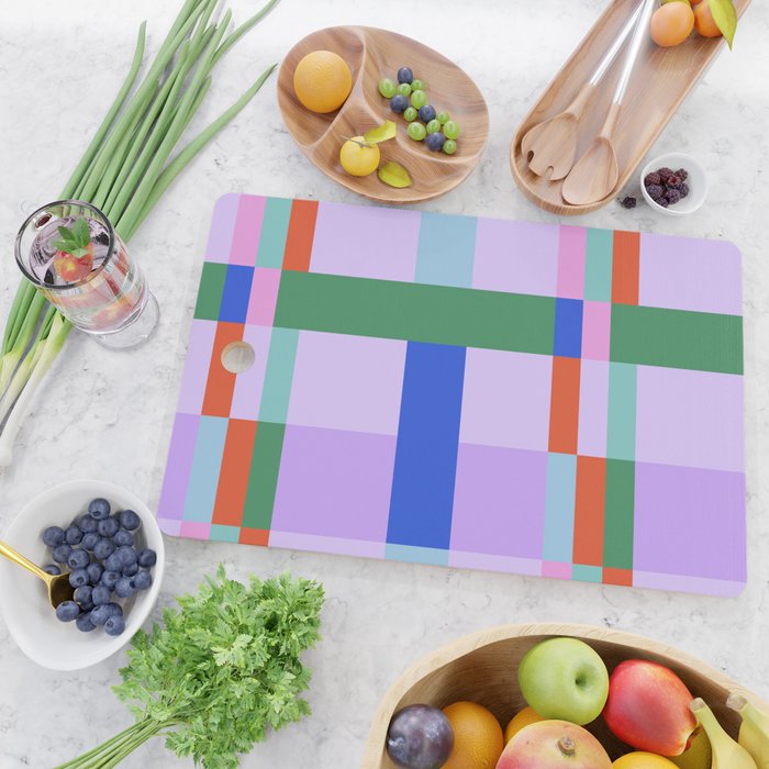 Color Block Check - bold Cutting Board Gallery Image 2