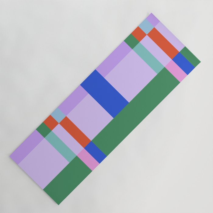 Color Block Check - bold Yoga Mat Gallery Image 1