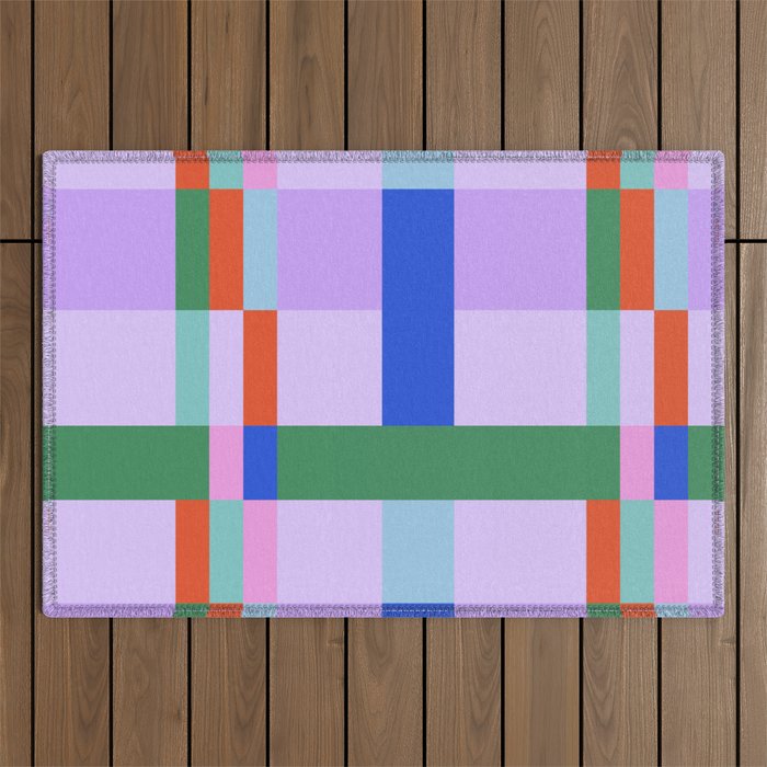 Color Block Check - bold Outdoor Rug Gallery Image 1