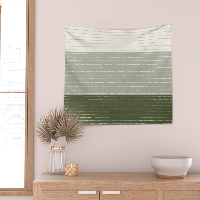 Sage Beige (Lined) Wall Tapestry Gallery Image 2