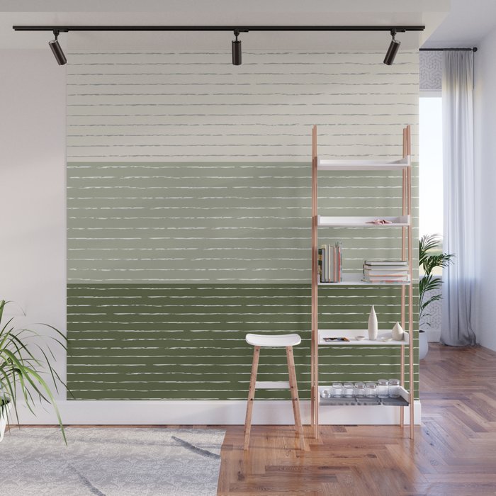 Sage Beige (Lined) Wall Mural Gallery Image 1