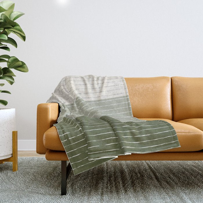 Sage Beige (Lined) Throw Blanket Gallery Image 1