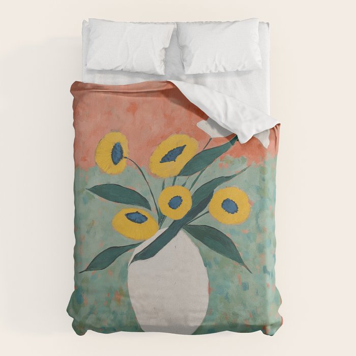 Bold Sunflower Still Life Duvet Cover Gallery Image 6